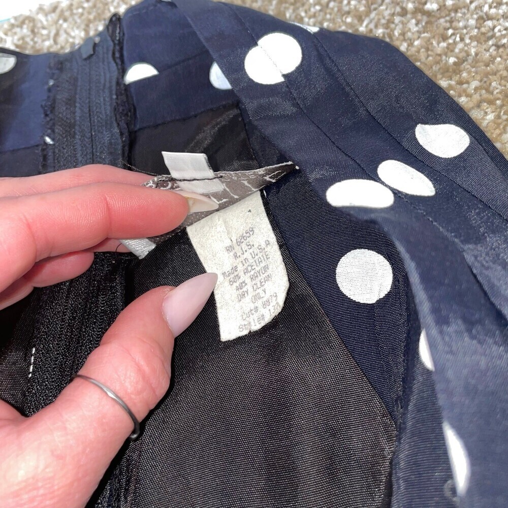 Vintage Petite Sophisticate romper polka dot one piece pockets jumpsuit SZ 4 - Picture 8 of 12